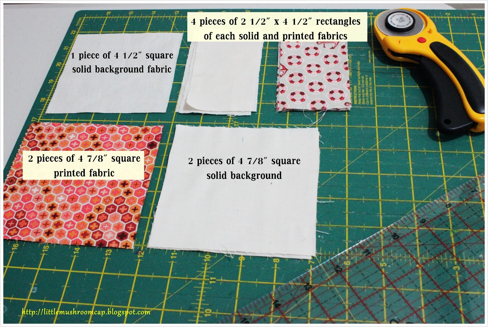 About A Quilt Sampler QAL #13 : Piecing Block 6 - The Little Mushroom ...